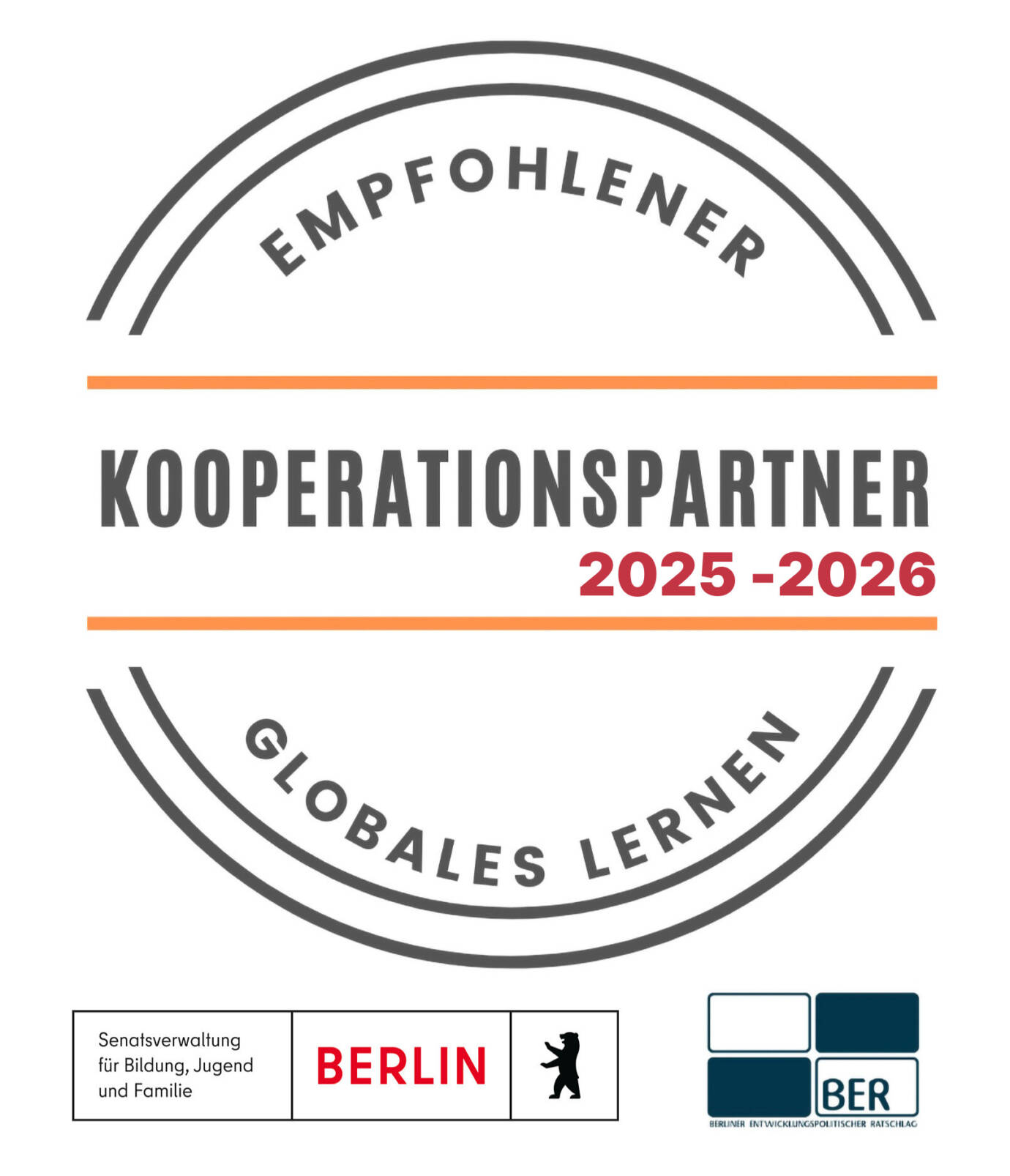 Siegel f&uuml;r Kooperationspartner 2025-2026, Berlin, Globales Lernen