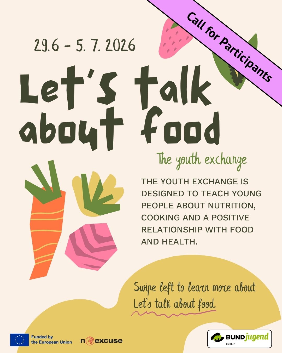 Poster zur Jugendveranstaltung Let's Talk About Food